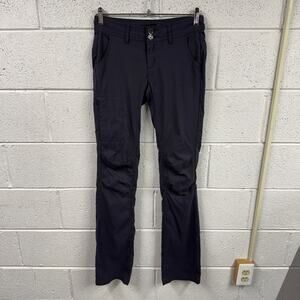prAna Womens 0 Stretch Zion Halle Pants Low Rise Bootcut Roll Tab Outdoor Coal